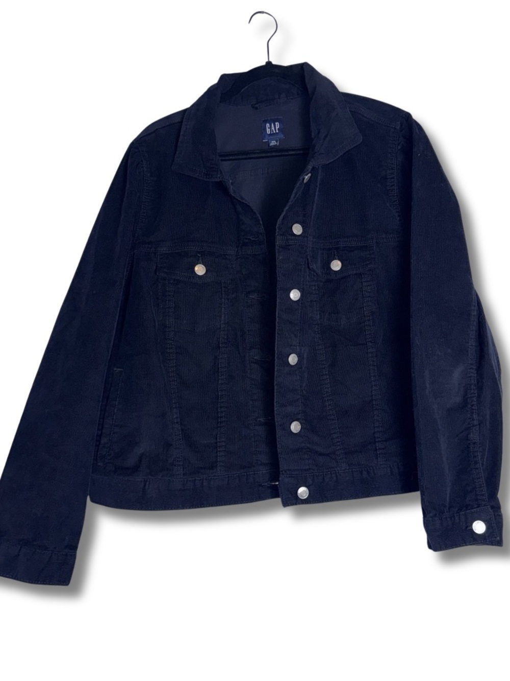 Women's GAP Black Button Down Corduroy Jacket XXL